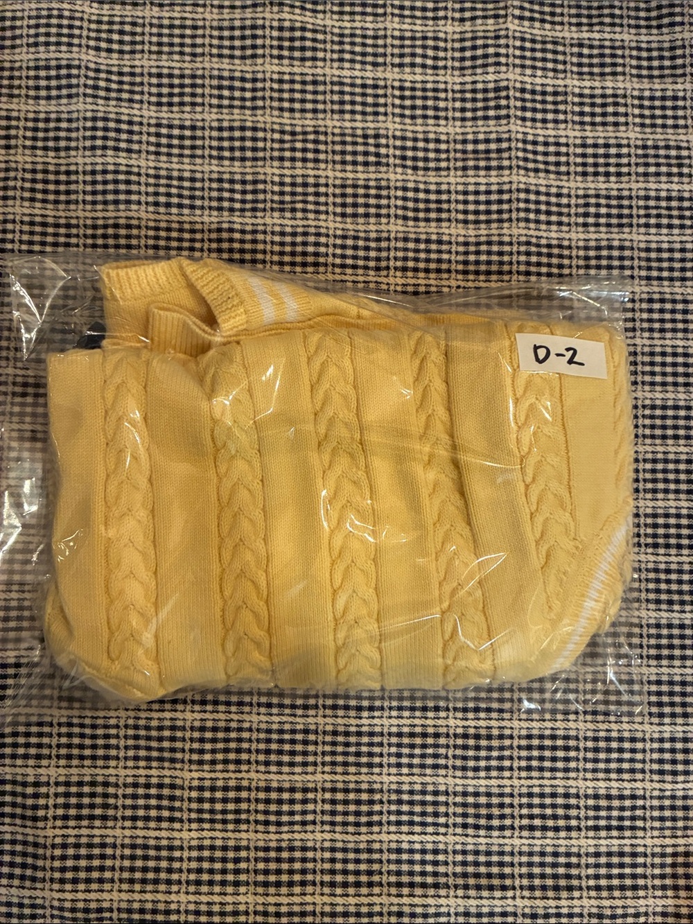 Izod Yellow Cable-Knit V-Neck Sweater Vest with White Trim - Picture 7 of 7